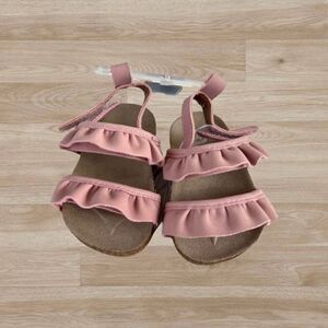 OshKosh B'Gosh Baby Pink Ruffle Sandals Size 1 (0-3‎ Months) NWT